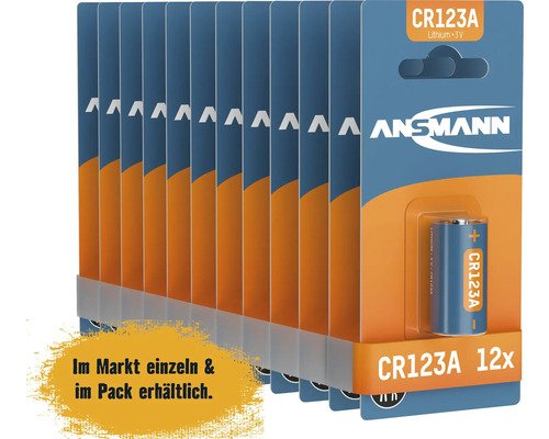 Ansmann Fotobatterie CR123A 3 Volt 12 Stück