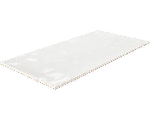Steingut Metrofliese Loft weiss glänzend 10 cm x 20 cm x 0,7 cm