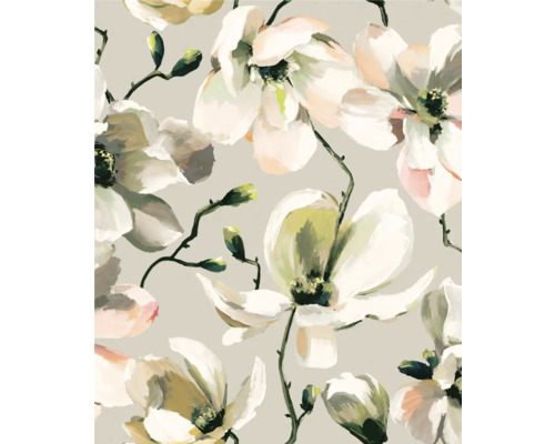 Vliestapete 47464 Flora Magnolie beige orange