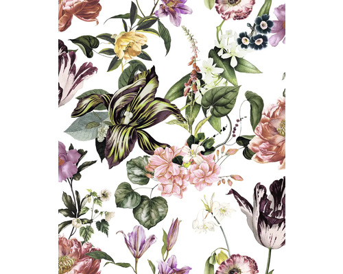 Vliestapete 47458 Flora Blumen grün rosa