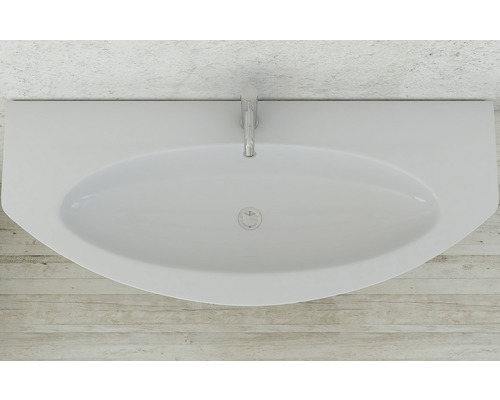 Möbelwaschtisch Mineralguss Eden 122 cm weiss