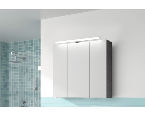 Spiegelschrank Kumba graphit 75x70x20 cm