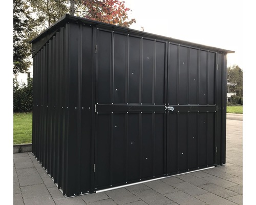 Fahrradgarage GLOBEL 6x6 mit Fahrradhalter 200x189 cm anthrazit