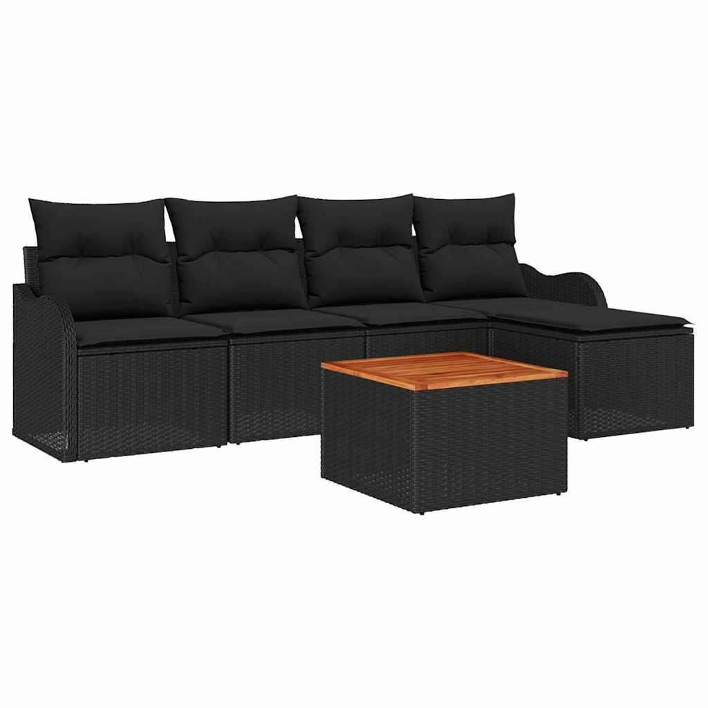 Gartensofa-set poly-rattan