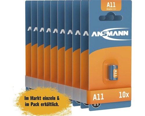 Ansmann Spezialbatterie A11 6 Volt 10 Stück
