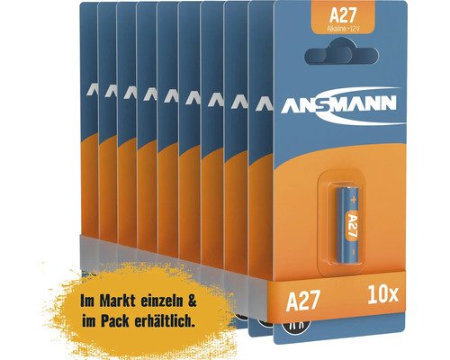 Ansmann Spezialbatterie A27 12 Volt 10 Stück