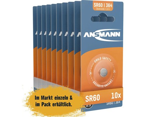 Ansmann Knopfzelle SR60/364 1,55 Volt 10 Stück