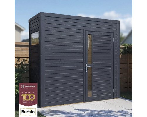 Gartenhaus Bertilo Cubus 1 inkl. Bodenplatte 234 x 121 cm anthrazit
