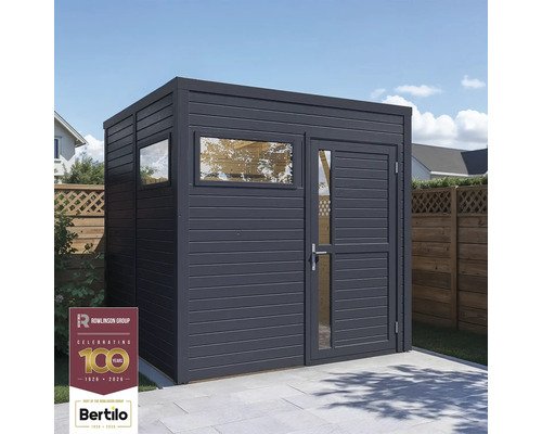 Gartenhaus Bertilo Cubus 2 inkl. Bodenplatte 226 x 240 cm anthrazit