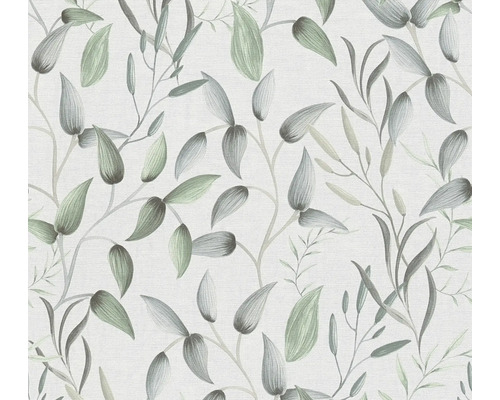 Vliestapete 39745-2 Pint Walls 2 Blätterranke weiss grau grün