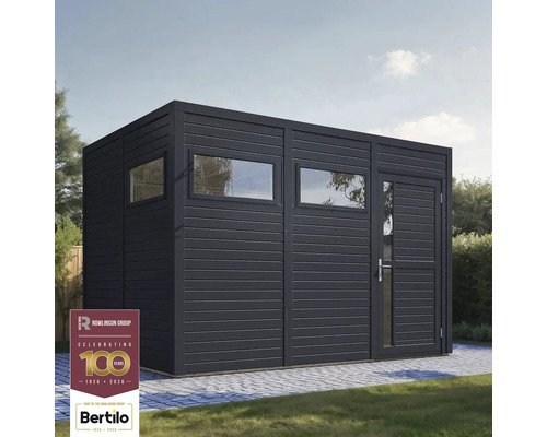 Gartenhaus Bertilo Cubus 3 inkl. Bodenplatte 337 x 240 cm anthrazit