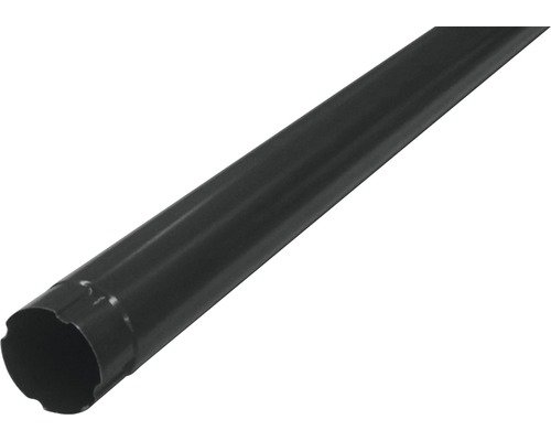PRECIT Fallrohr Stahl rund anthrazitgrau RAL 7016 NW 87 mm 1000 mm