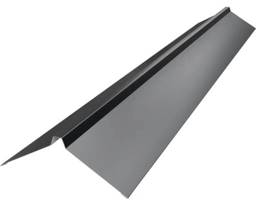PRECIT Dachfirst gerade für Trapezblech tiefschwarz RAL 9005 1000 x 95 x 95 mm (Materialstärke = 0,4 mm)