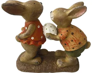 Dekofigur Hasen 37 cm x 15 cm x 34.5 cm