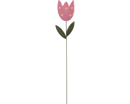 Metall Tulpe Lafiora H 94.5 cm rosa