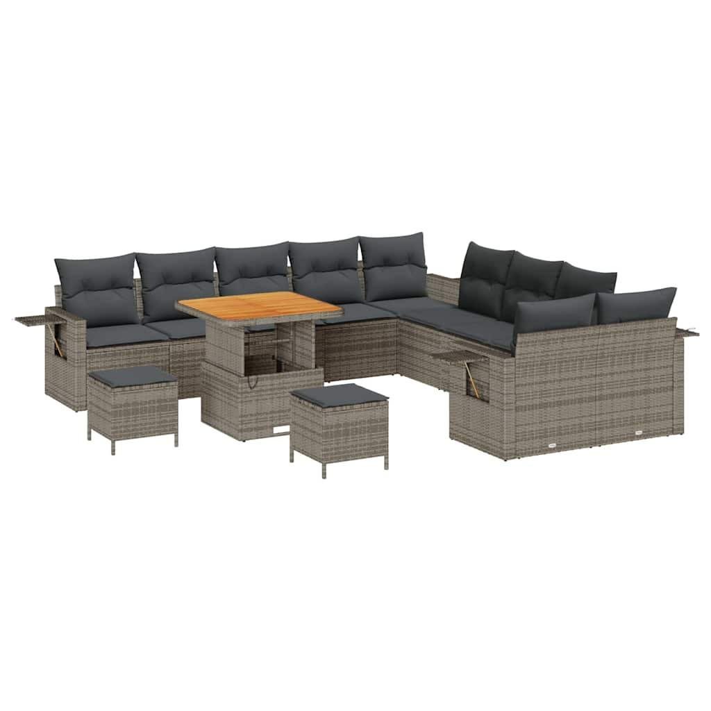 Gartensofa-set poly-rattan