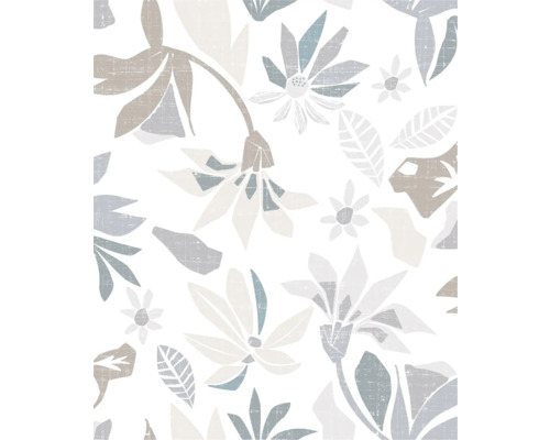 Vliestapete 47468 Flora Blätter beige grau