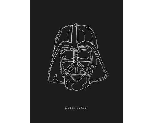 Poster Star Wars Lines Dark Side Vader 30x40 cm