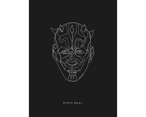 Poster Star Wars Lines Dark Side Maul 30x40 cm
