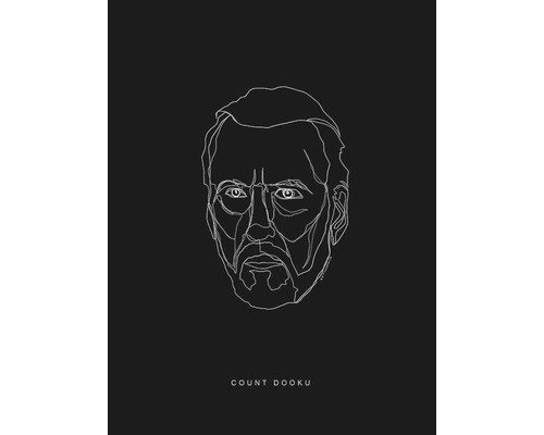 Poster Star Wars Lines Dark Side Dooku 30x40 cm
