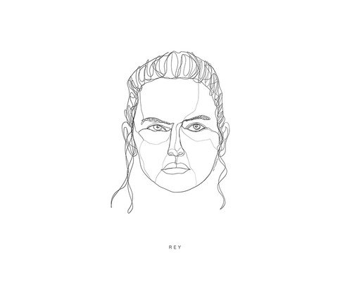 Poster Star Wars Classic Force Faces Rey 30x40 cm