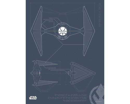 Poster Star Wars Blueprint Sith TIE-Fighter 30x40 cm