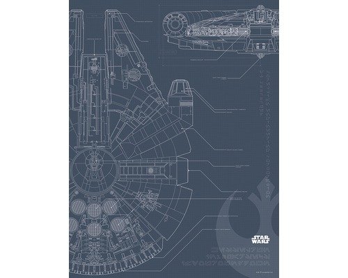 Poster Star Wars Blueprint Falcon 30x40 cm