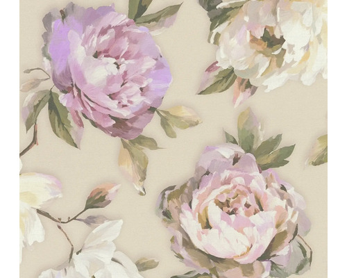 Vliestapete 39608-1 Pint Walls 2 Blume Pfingstrose beige rosa