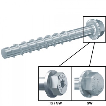 Tornillo de acero de alto rendimiento para hormigón mod. ultracut fbs ii us - Rationalstock.es