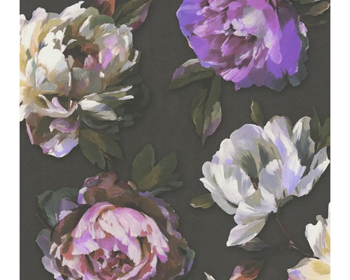Vliestapete 39609-1 Pint Walls 2 Blume Pfingstrose schwarz