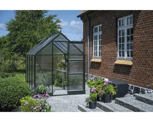 Gewächshaus Halls Icon 6 4,9 m² Polycarbonat 4 mm 192,5 x 254,7 cm grün