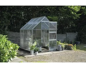 Gewächshaus Halls Icon 6 3,7 m² Polycarbonat 4 mm 192,5 x 192,5 cm solber