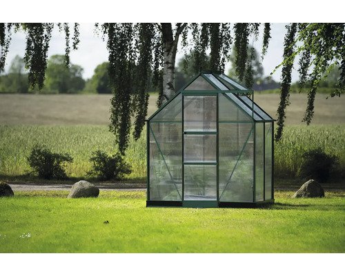 Gewächshaus Halls Icon 6 2,5 m² Polycarbonat 4 mm 192,5 x 130,3 cm grün