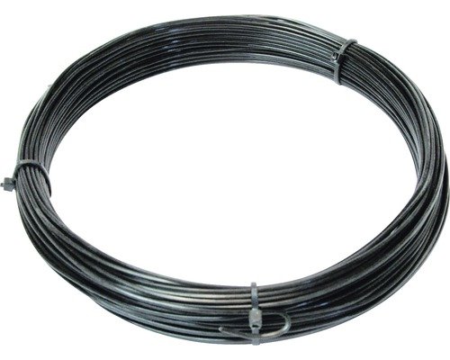 Pösamo Eisendraht kunststoffbeschichtet schwarz 0,8 mm 40 m
