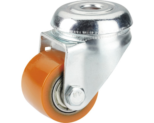 PU Schwerlastrolle Tarrox 35 mm Rückenloch Kugellager, PK12