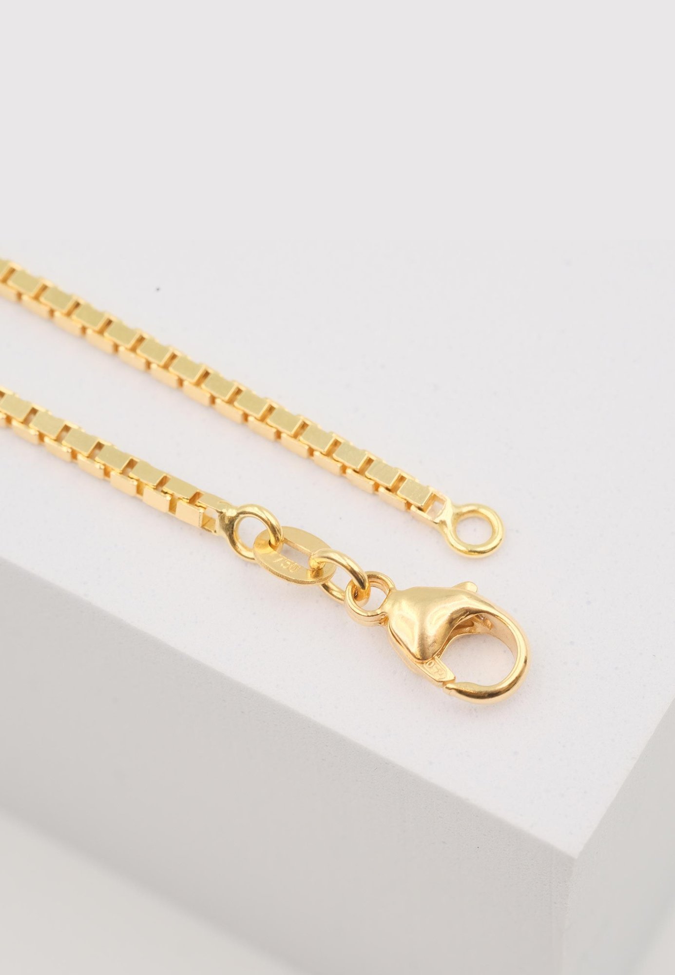 Collier 8-Kant Venezianer Gelbgold 750, 1.8mm, 45cm