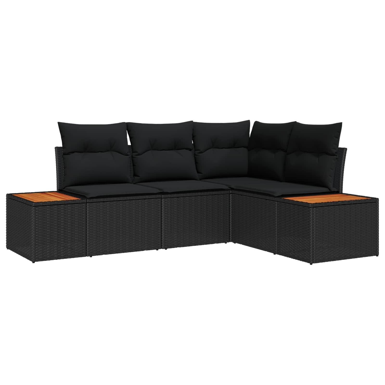 Gartensofa-set poly-rattan