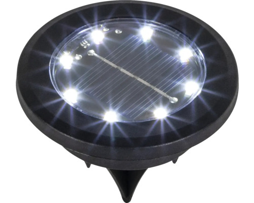 LED Solar Bodenleuchten-Set Ø 7,2 cm schwarz 4 Stück