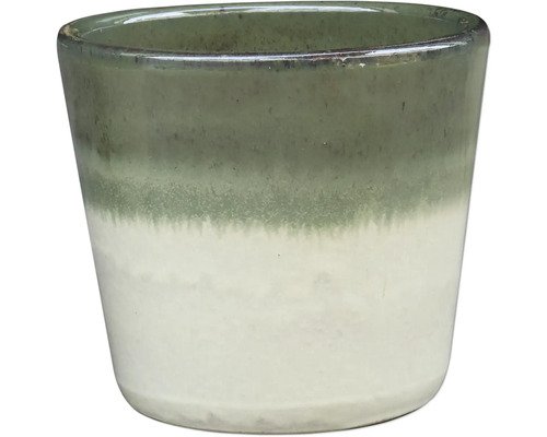 Pflanztopf Keramik Ø 29 cm H 26 cm grün weiss