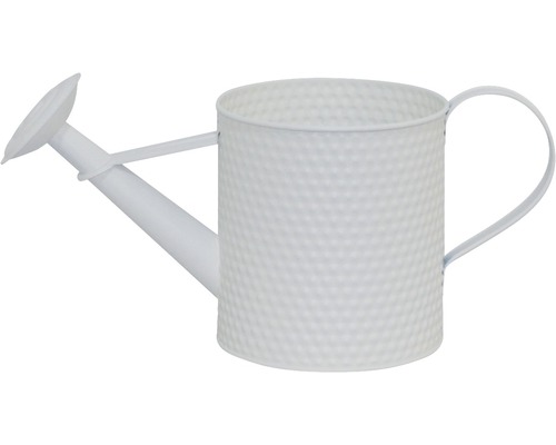 Giesskanne Zink Ø 15 cm weiss