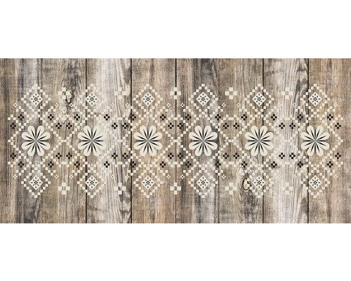Schmutzfangläufer Design on wood braun 67x150 cm