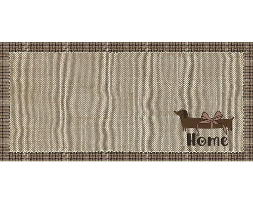 Schmutzfangläufer Teckel loves home braun 67x150 cm