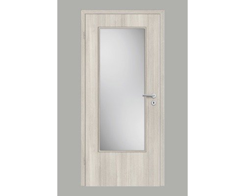 Pertura Zimmertür Yori CPL Lärche Cashmere aufrecht 73,5x198,5 cm Links mit Lichtausschnitt G3 (ohne Glas)