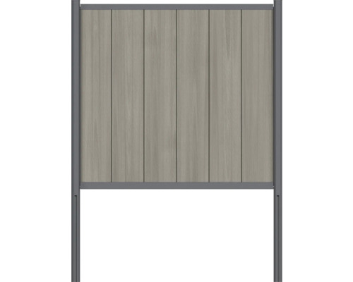 Zaunset Konsta WPC Verto breites Profil ohne Pfosten 186,5 x 180 cm beige