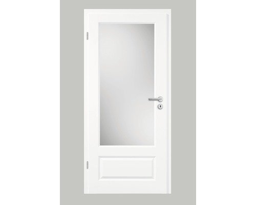 Pertura Zimmertür Pila 04Q weiss lackiert (ähnlich RAL 9010) 73,5x198,5 cm Links mit Lichtausschnitt GP (ohne Glas)