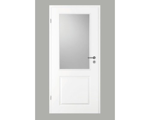 Pertura Zimmertür Pila 02 weiss lackiert (ähnlich RAL 9010) 73,5x198,5 cm Links mit Lichtausschnitt GN (ohne Glas)