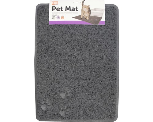Vorlegematte für Katzentoilette Petmat 60x40 cm grau