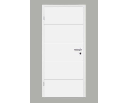 Pertura Zimmertür Perla 05 weiss lackiert (ähnlich RAL 9010) 61,0 x 198,5 cm Links