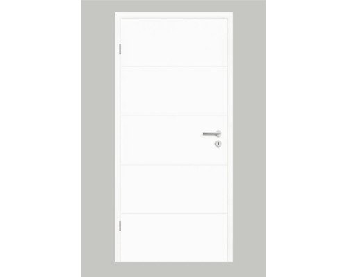 Pertura Zimmertür Perla 05 Design weiss lackiert (ähnlich RAL 9003) 61 x 198,5 cm Links