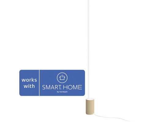 Philips Hue LED Stehleuchte 29 W 1800 lm weiss Holz - Kompatibel mit SMART HOME by hornbach